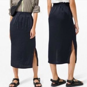 Lululemon Navy Glide Slip Away Skirt